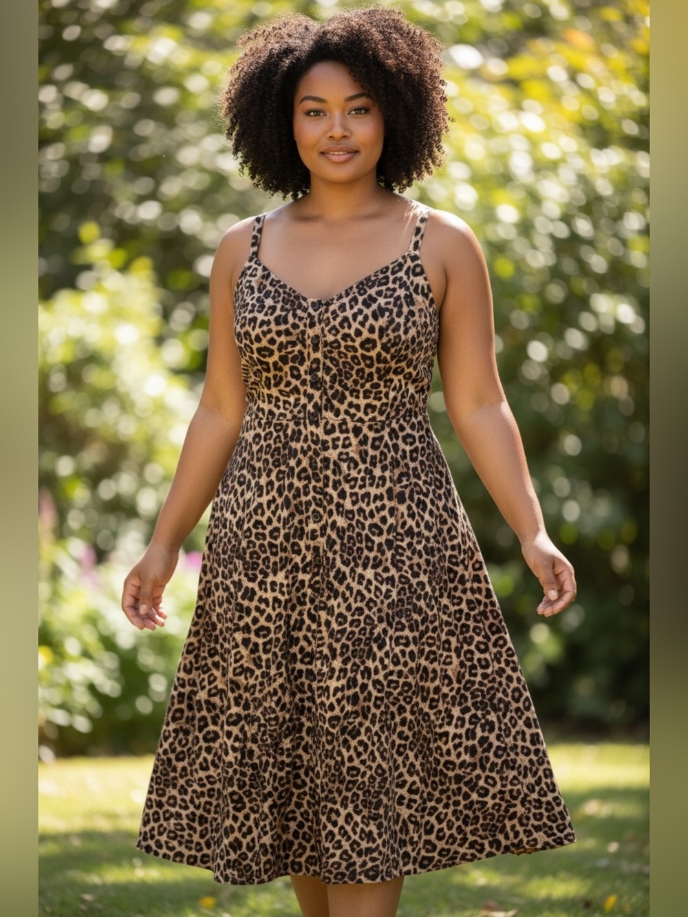 TORRID fit and flare cheetah print casual dress